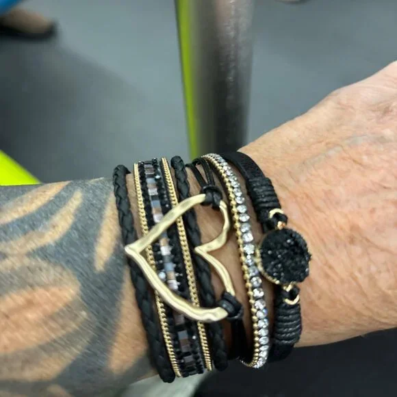 Neiman Marcus Gold Heart Jewel Bracelet